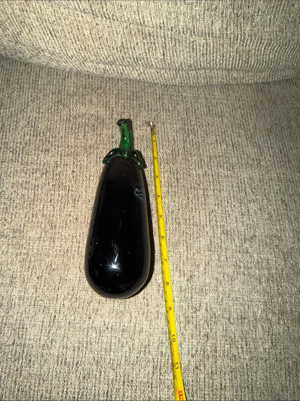 Handblown Glass Eggplant Accent Piece Royal Gallery 1998 Made in Czech Republic